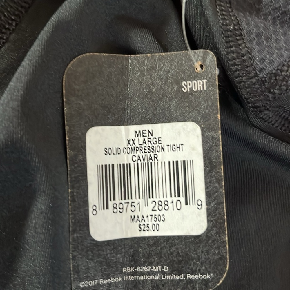 NWT Reebok Men’s Compression Tights - Picture 4 of 5